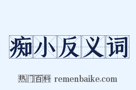 痴小反义词是什么意思的图片